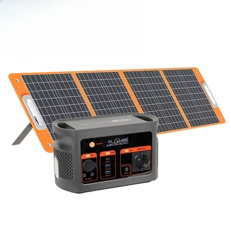 Portable Power Station - 300W純正弦波ソーラー発電機、LiFePO4バッテリー搭載、キャンプ、家庭用エネルギー、屋外AC/DC電源、ポータブル電源