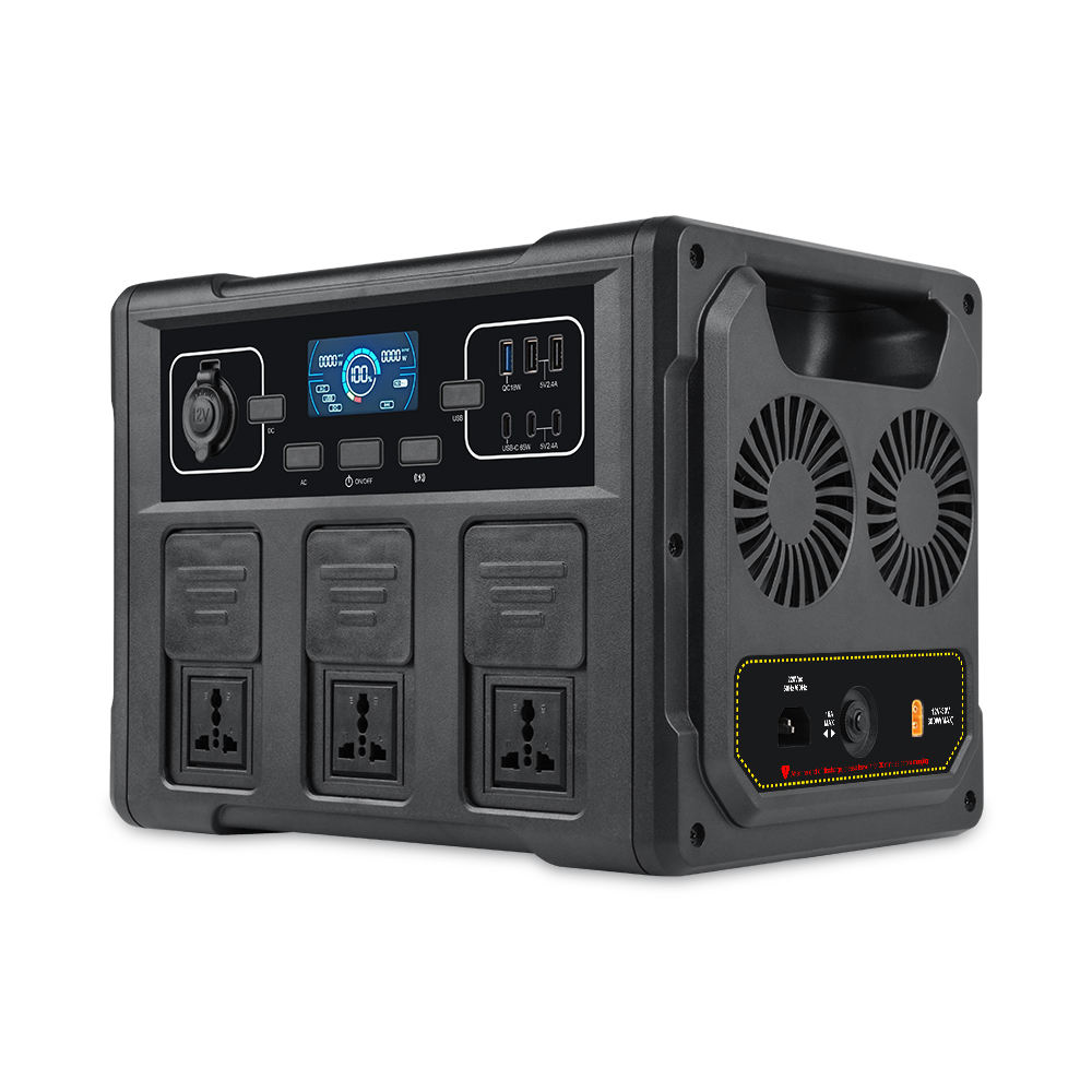 Portable Power Station - 1200Wポータブルソーラー発電機、LiFePO4バッテリーMPPT電源、キャンプ、車、屋外RV用緊急エネルギー貯蔵装置