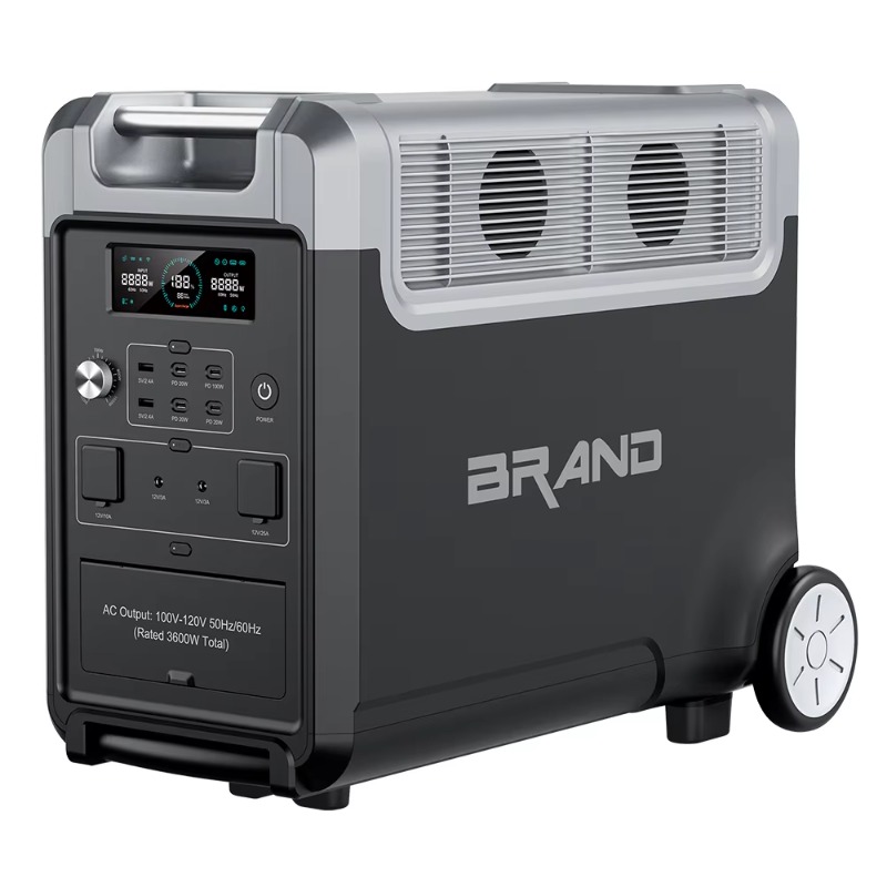 Portable Power Station - 2026年工場製高品質発電機 大容量3840Wh ポータブル電源 3600W 3300W 拡張バッテリー付き