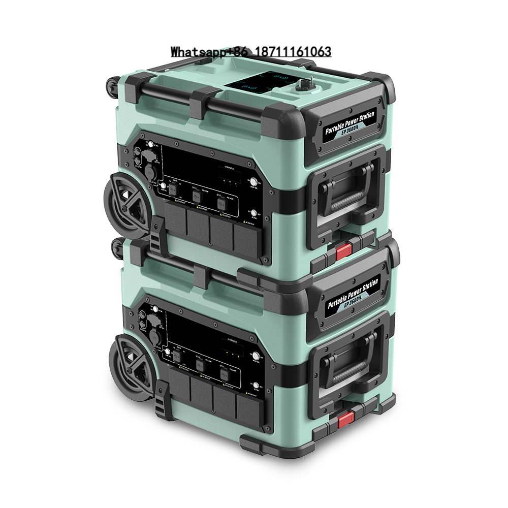 Portable Power Station - ポータブル7680Whスマートモニタリングシステムモバイル電源純正弦波急速充電ソーラーパネルLiFePO4バッテリー家庭用