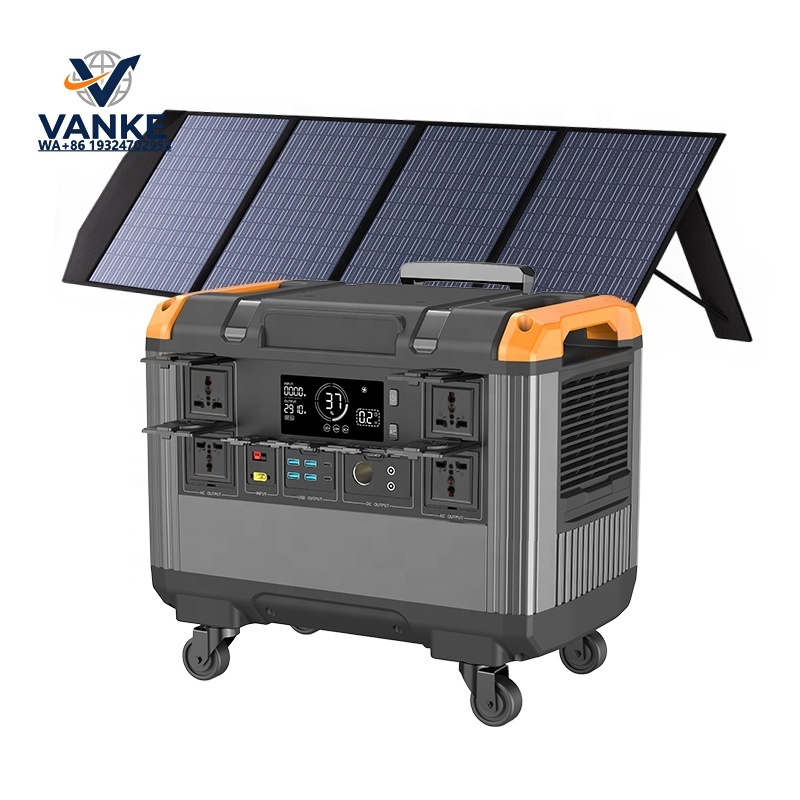 Portable Power Station - 3kw 3kva 大型ソーラー発電機 300ワットで冷蔵庫を稼働させ、家全体を動かすことができるポータブルソーラー発電ステーション