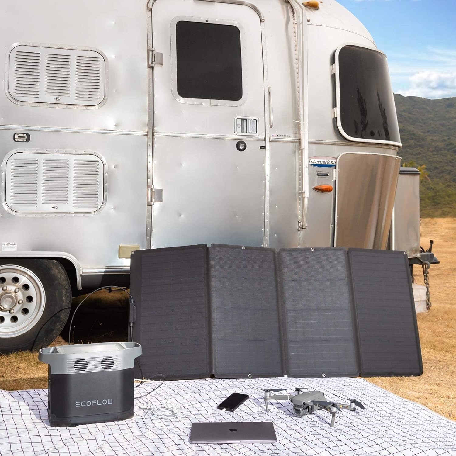 160ワット折りたたみ式ソーラーパネルポータブル電源調整可能 - Portable Power Station のレビューと価格